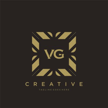 VG ilk harf lüks süsleme logo şablon vektör sanatı