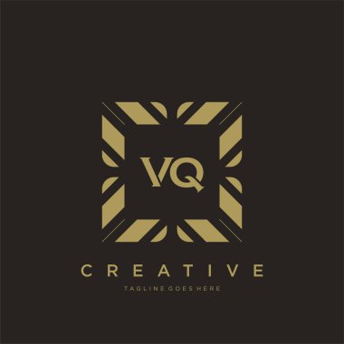 VQ ilk harf lüks süsleme logo şablon vektör sanatı