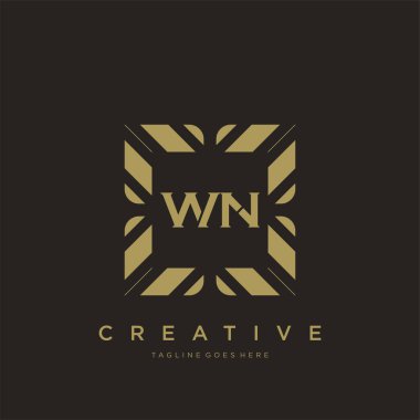 WN ilk harf lüks süsleme logo şablon vektör sanatı