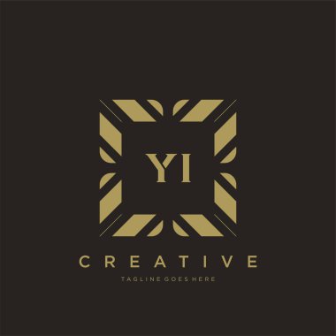 İlk harf lüks süsleme logo şablon vektör sanatı