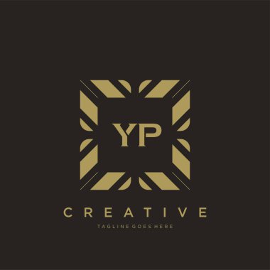 YP ilk harf lüks süsleme logo şablon vektör sanatı