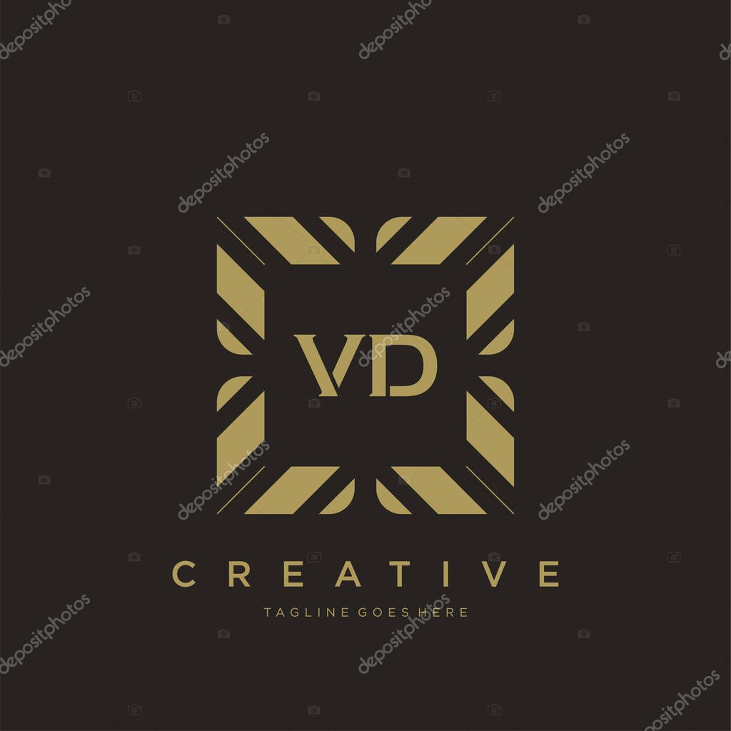 VD initial letter luxury ornament monogram logo template vector art