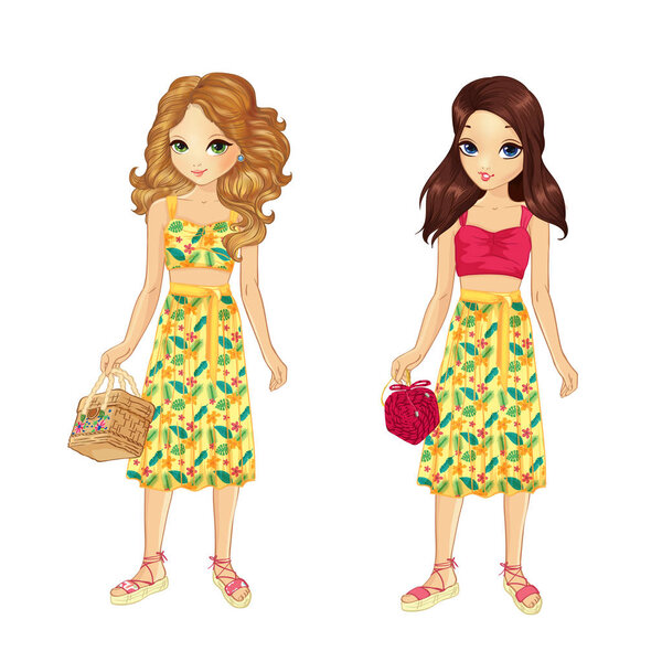 Girl Outfit With Flower Skirt