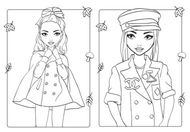 Kırpılmış Ceket ve Ceket Sevimli Kızlar