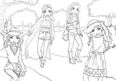 ParkTa Boho Giyim Boyama Kızlar