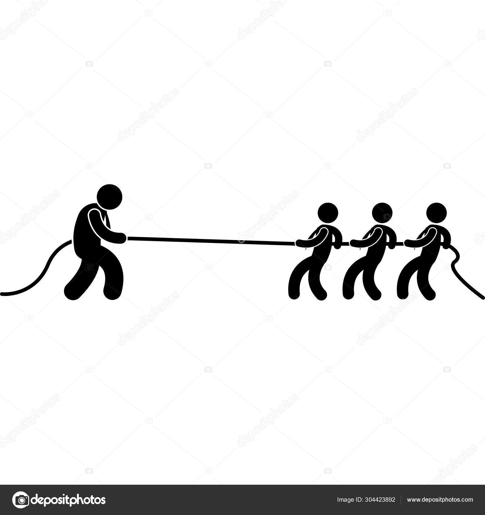 綱引きストックベクター ロイヤリティフリー綱引きイラスト Depositphotos