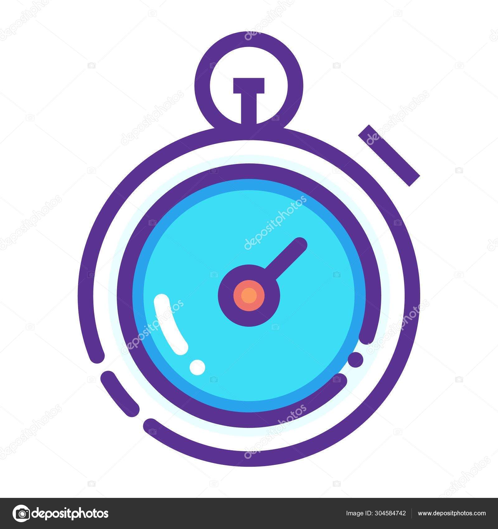 ストップウォッチ Webアイコンシンプルなイラスト ストックベクター