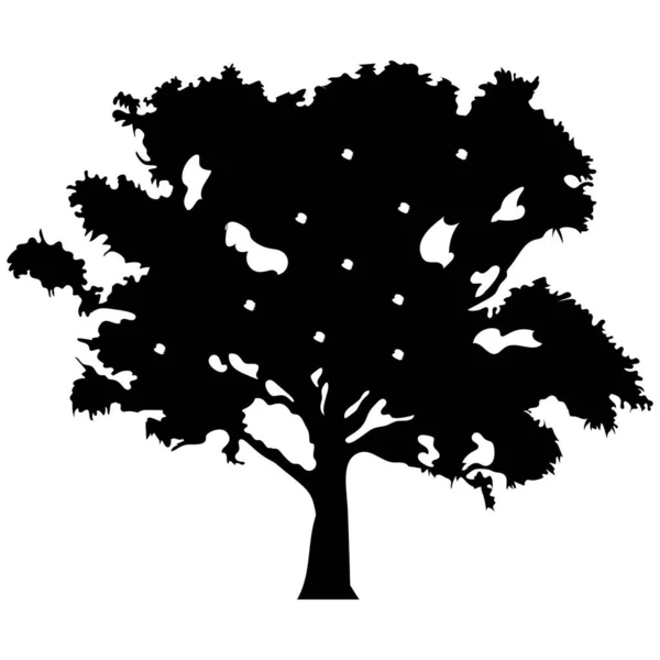 Two black and white trees. Vector — Stock Vector © emaria 13820028