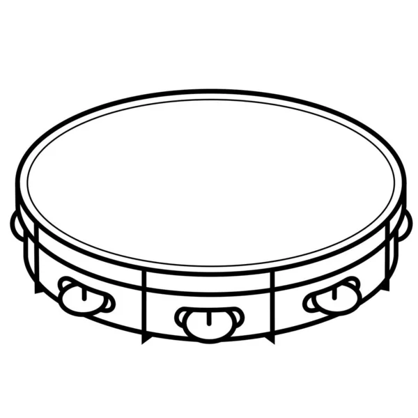 Small wooden tambourine — Stock Vector © 2v 166234492