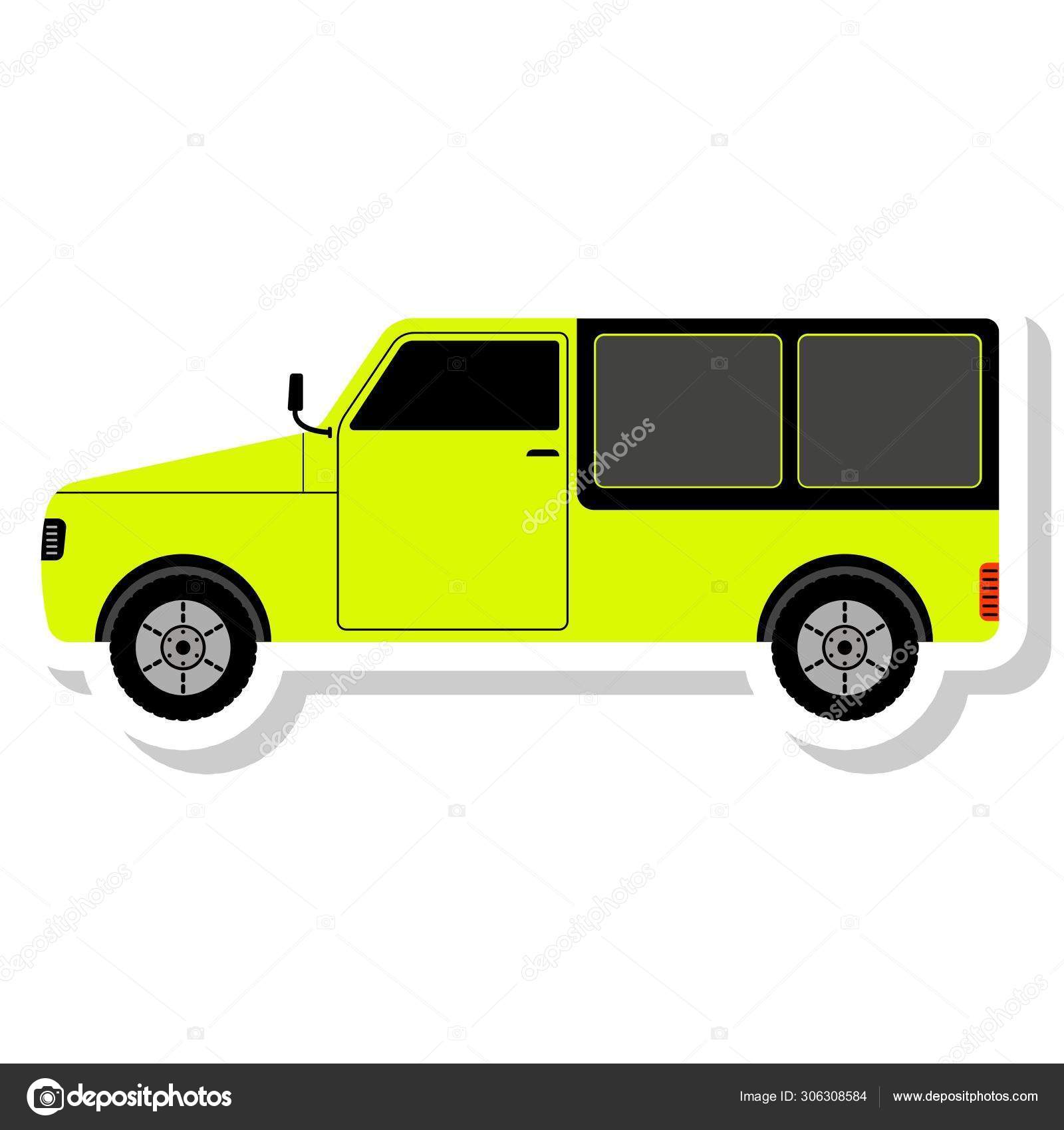 ジープだwebアイコンシンプルなイラスト ストックベクター