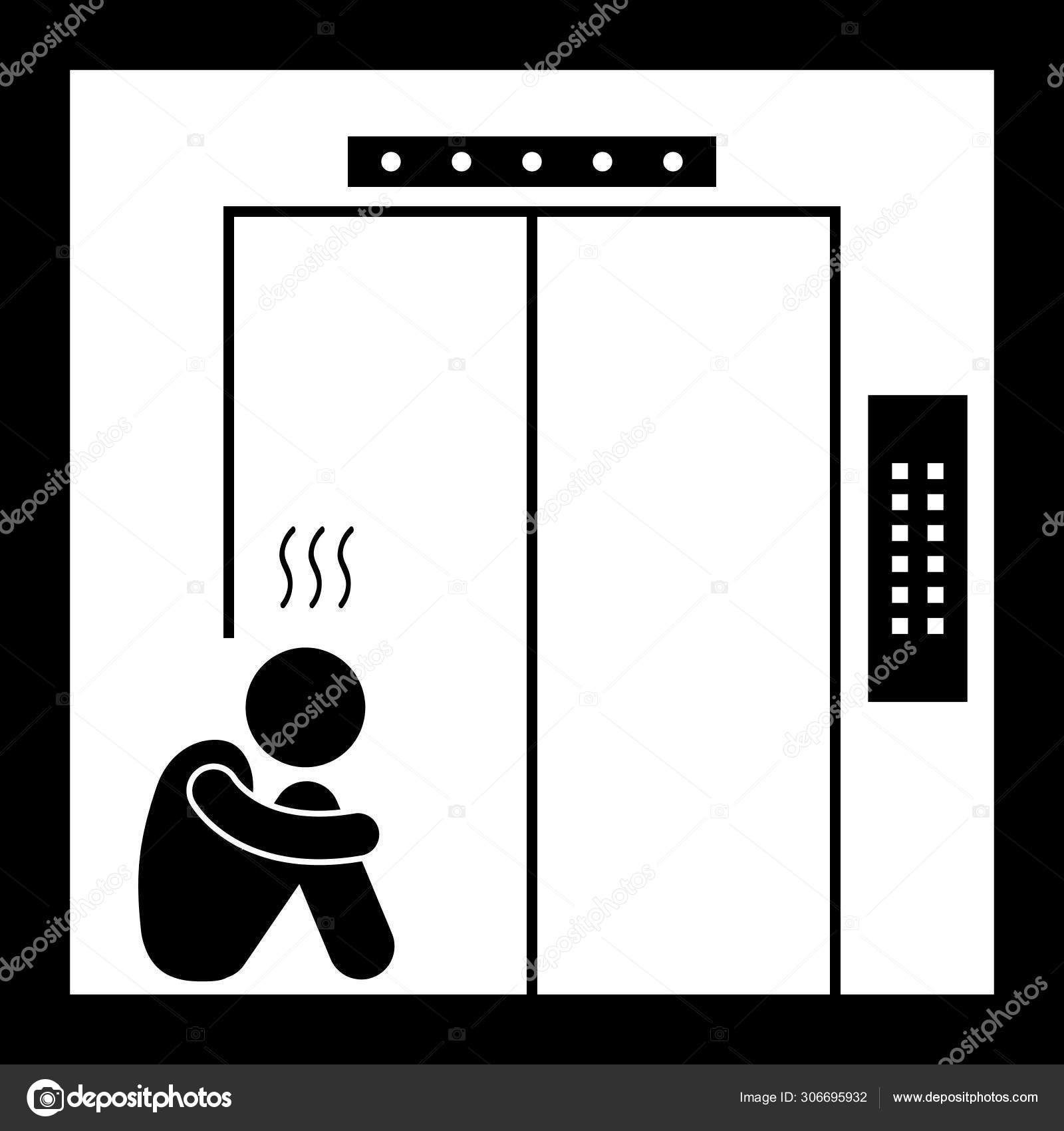 Stuck Lift Simple Design Vector Image By C Iconscout Vector Stock