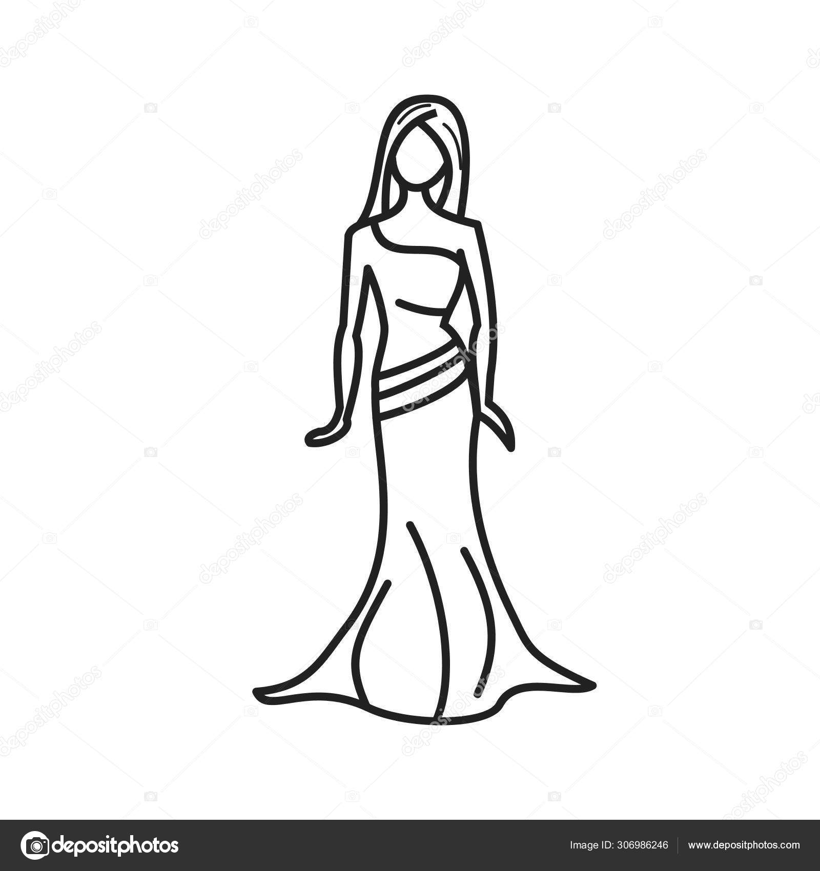 simple barbie drawing