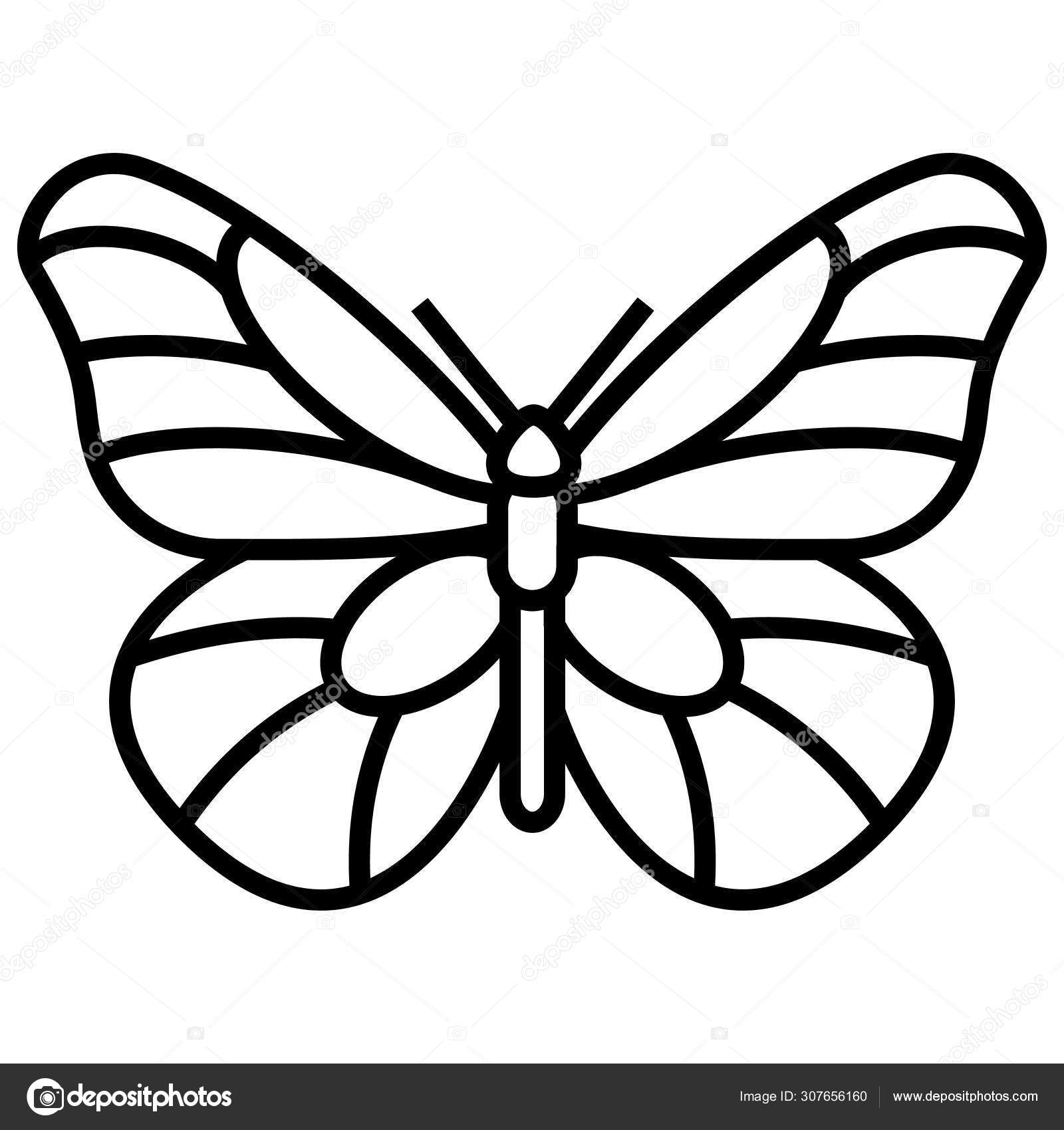Animal Stencil Shapes Set Of Black Simple Butterfly Shapes Illustration Stock Vector C Dorolka 98371984