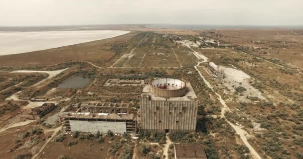 Centrala Nucleară Din Crimeea Este Centrală Nucleară Abandonată Neterminată Lângă — Videoclip de stoc