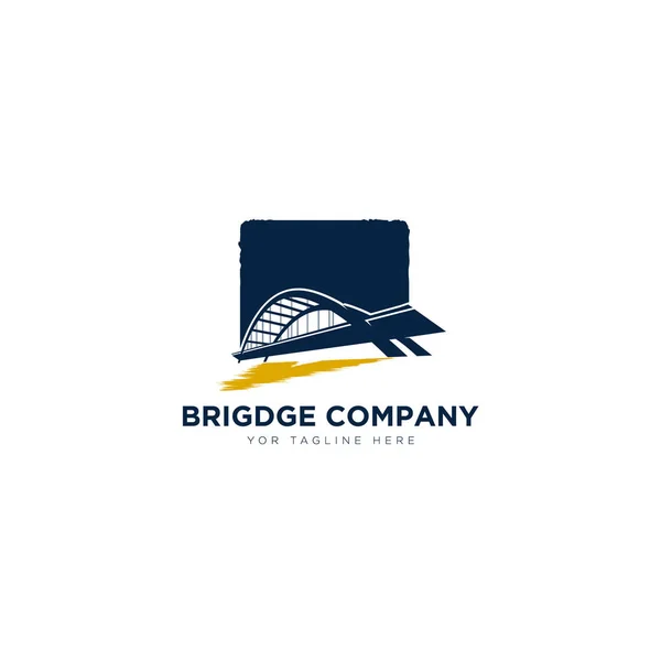 Bridge Company Logo designs with river for arch and building