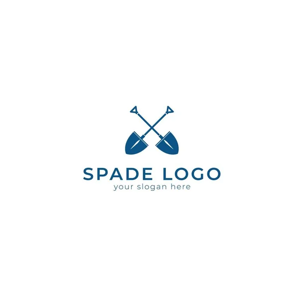 Spade logo ontwerpen tuin modern — Stockvector
