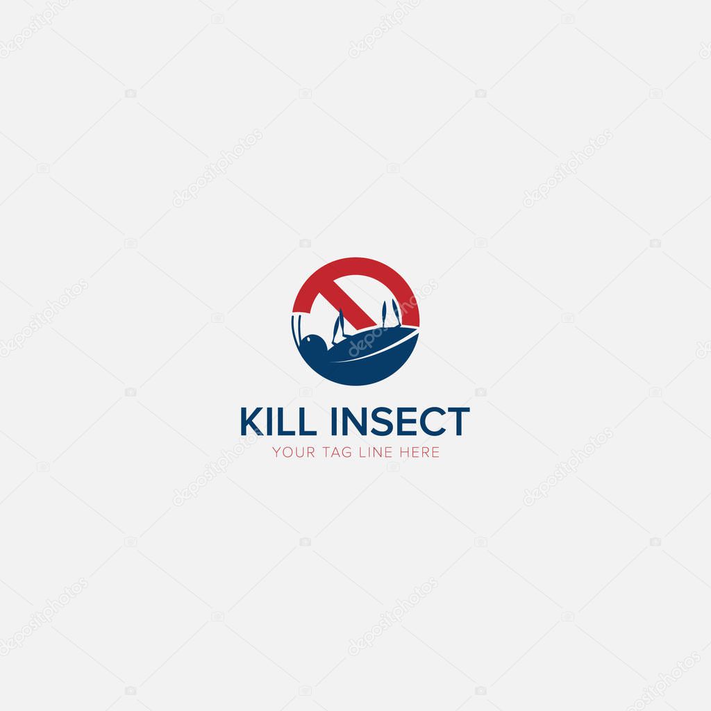 Kill The Insect Logo with modern logo and flat logo