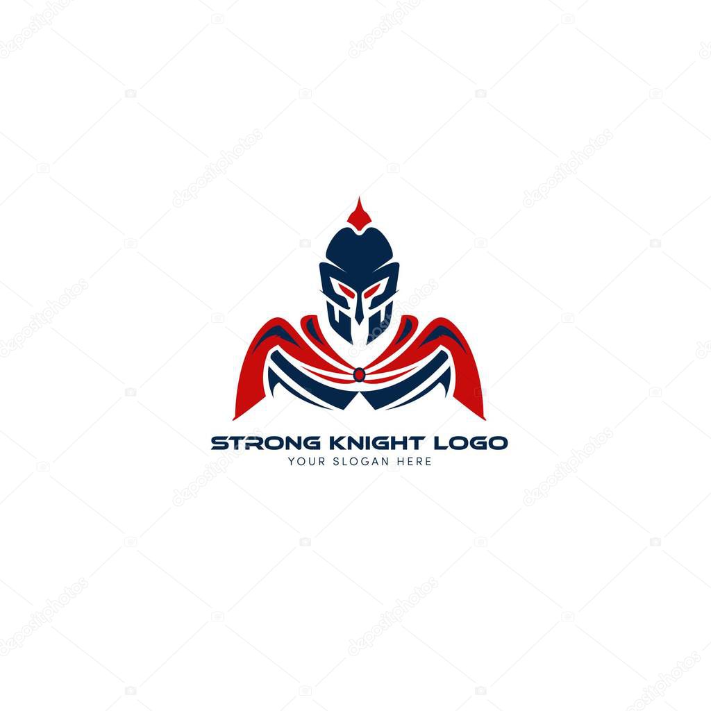 Knights logo superhero with spartan logo