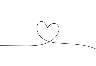 Kalp arka plan sevgililer günü tasarımı, bir çizgi vektör illüstrasyon çizmek.