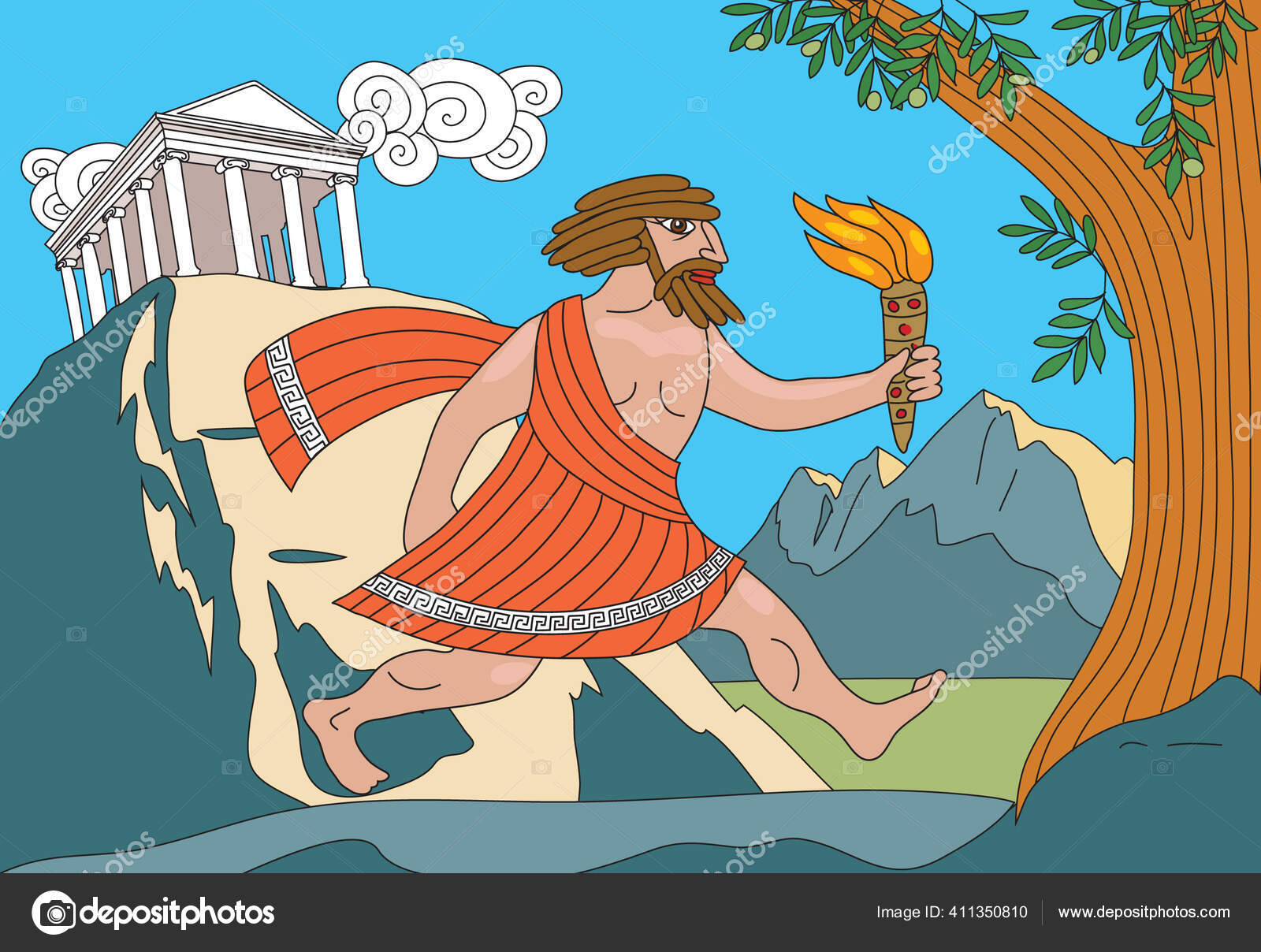 Gods Olympus Greek Myths Legends Prometheus Stole Fire Gods Olympus