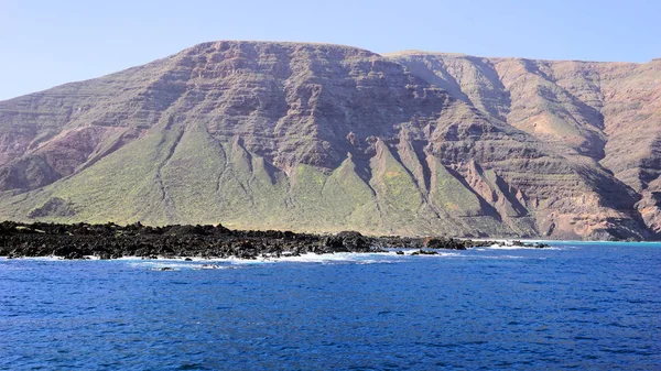 Canarische Eilanden Zeegezichten Kust Kliffen Golven Eiland Leven Flora Oceaan — Stockfoto