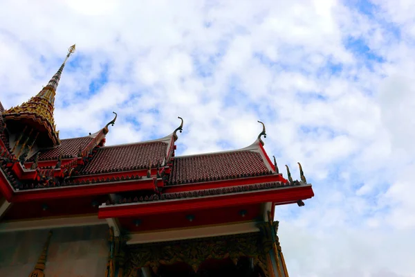 Exterior Visitors Chalong Buddhist Temple Thailand Phuket — Stock Photo, Image