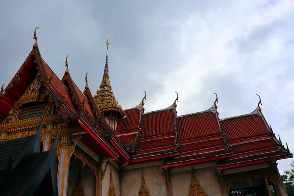 Außen Und Besucher Des Buddhistischen Tempels Chalong Thailand Phuket — Stockfoto