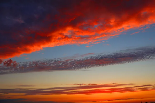 Sunset Watercolor Colors Reds Blues Yellows Sunbeams Dawn — Stock Photo, Image