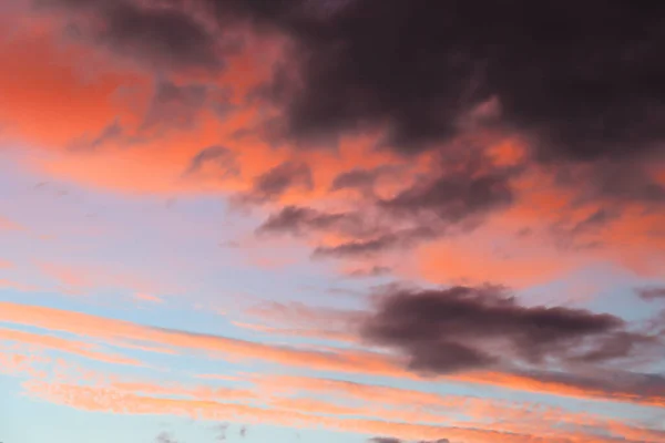 Blue Red Colors Evening Clouds Whimsical Pattern Sunset — Stock Photo, Image