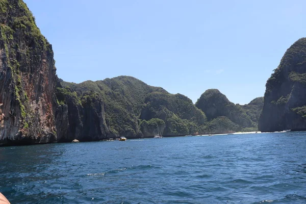 Natura Delle Isole Tropicali Nell Oceano Giro Motoscafo Asia Sfondo — Foto Stock