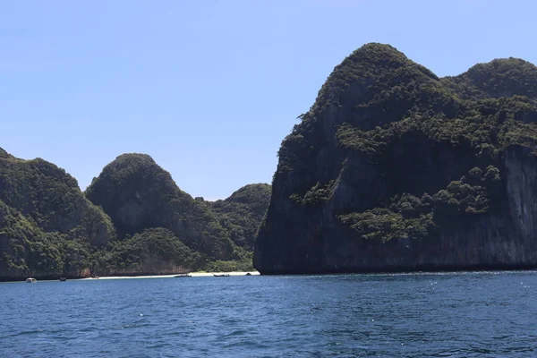 Природа Тропічних Островів Океані Швидкісна Прогулянка Човні Азії Фон — стокове фото
