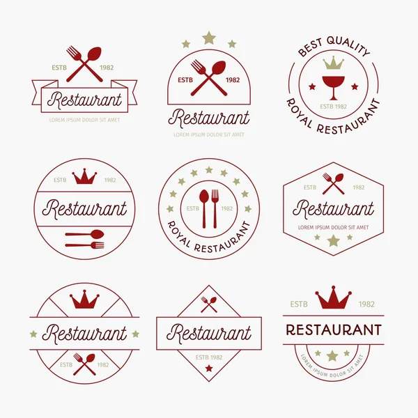 Логотип винтажного ресторана — стоковый вектор