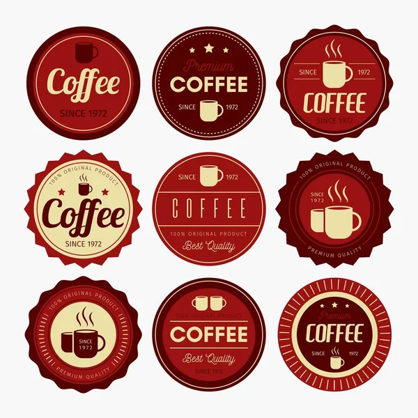 Design av kaffemärke — Stock vektor