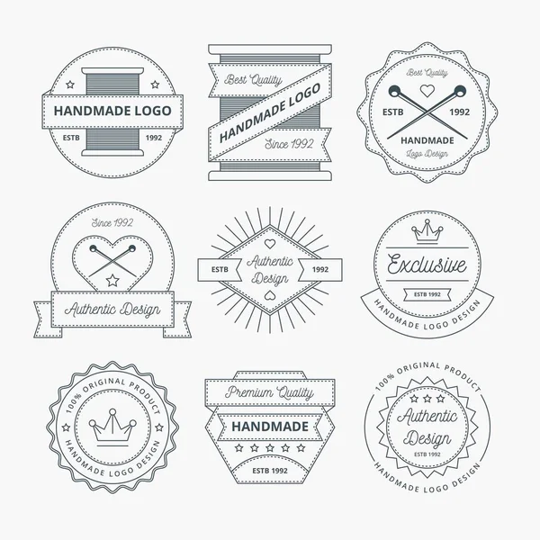 Handgemachtes Logo-Design — Stockvektor