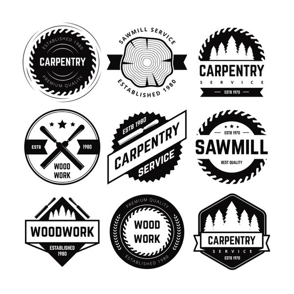 CARPENTRY BADGE VECTOR