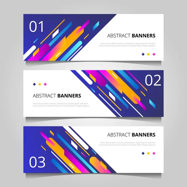 COLORFUL ABSTRACT BANNERS — Stock Vector