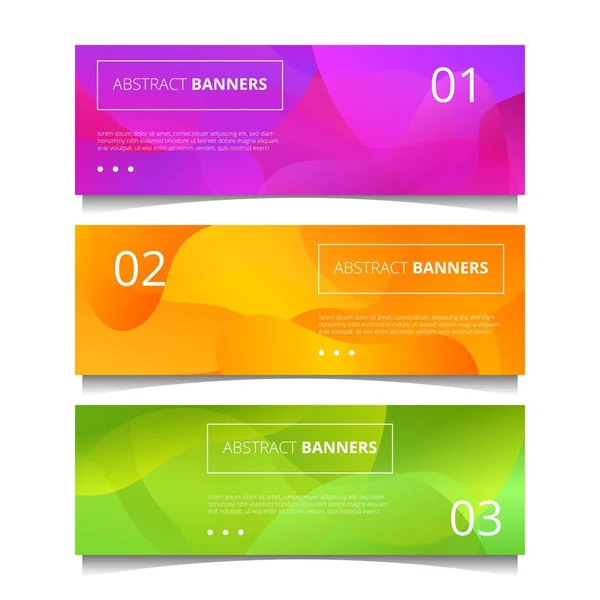 COLORFUL ABSTRACT BANNERS — Stock Vector