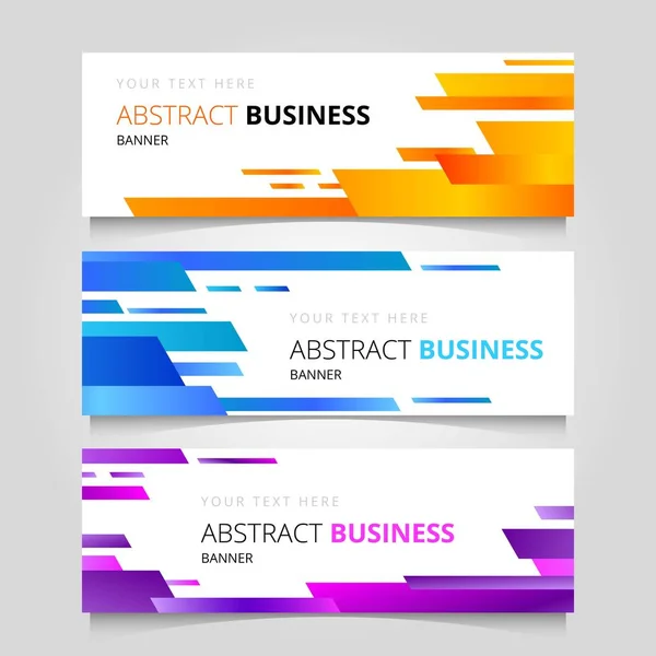 ABSTRACT BUSINESS BANNERS — Stock Vector
