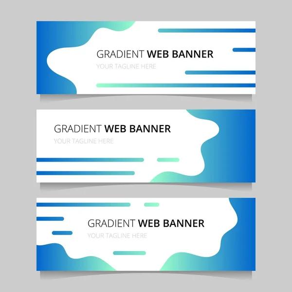 GRADIENT WEB BANNERS — Stock Vector