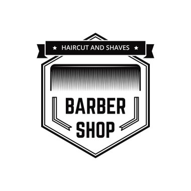 Vintage kuaför dükkanı rozeti