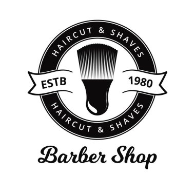 Vintage kuaför dükkanı rozeti