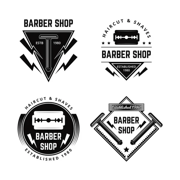 VINTAGE BARBER TIENDA BADGE — Archivo Imágenes Vectoriales