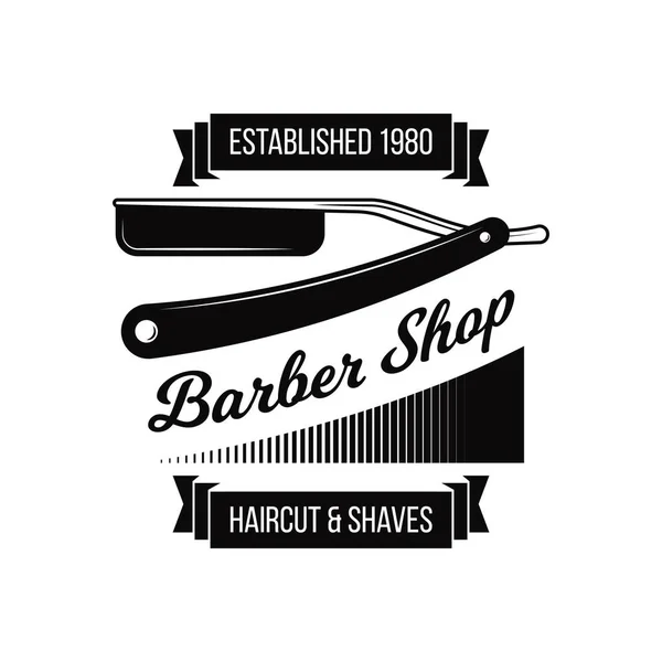 VINTAGE BARBER TIENDA BADGE — Archivo Imágenes Vectoriales