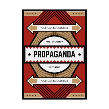 Renkli Propaganda Poster Tasarım Şablonu
