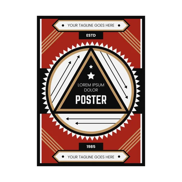 Χρωματισμένο πρότυπο σχεδίασης αφίσας προπαγάνδας — Διανυσματικό Αρχείο