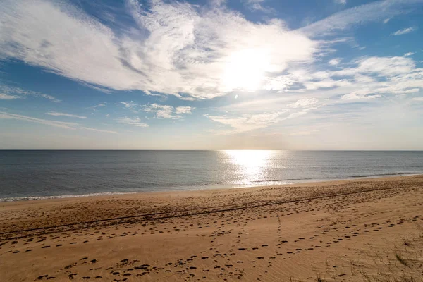 Footprints on the beach, Outer Banks North Carolina — Stock Photo, Image