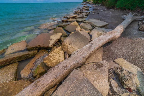 Lake Erie Coastline, Rube's Landing, Ohio — Stock Photo, Image