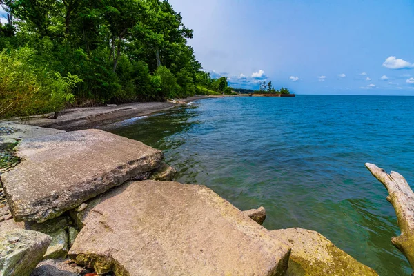 Lake Erie Coastline, Rube 's Landing, Ohio — Foto de Stock