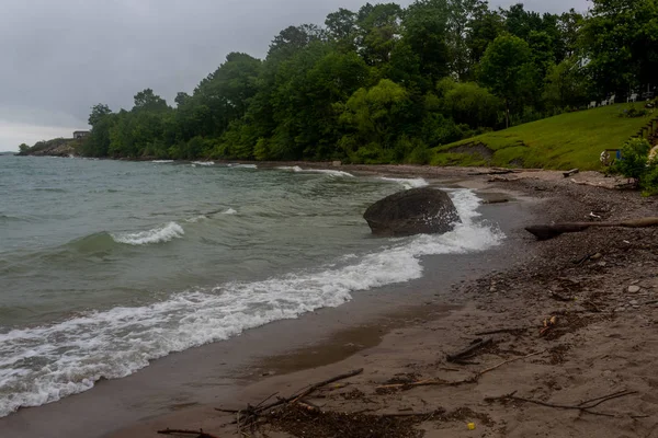 Lake Erie Shoreline, Rube's Landing, Ohio — Stock Photo, Image