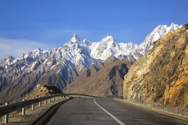 View on the new silk road National Highway 35 or China-Pakistan Friendship Highway.